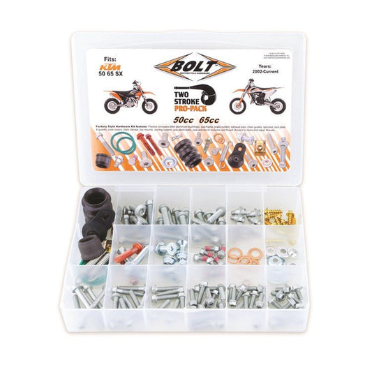 PRO PACK FASTENER KIT EURO STYLE 2T SX50-65 02-22 - Even Strokes