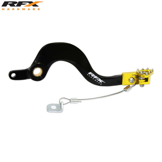 RFX Pro FT Rear Brake Lever (Black/Yellow) Suzuki RMZ250 12-22 RMZ450 08-22 - Yellow - RFX