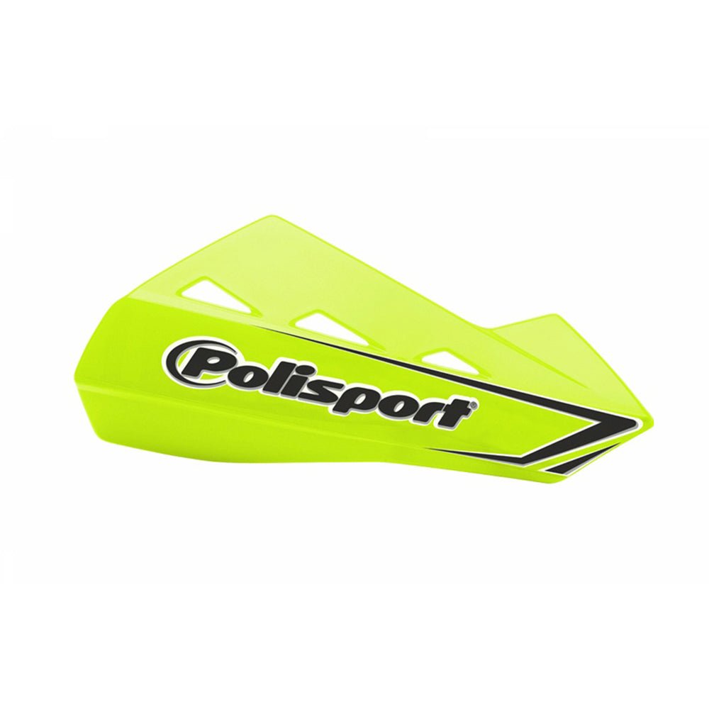 Polisport Plastics HAND GUARD QWEST WITH PLASTIC MOUNTING KIT FLO YELLOW - Fluorescent Yellow - POLISPORT