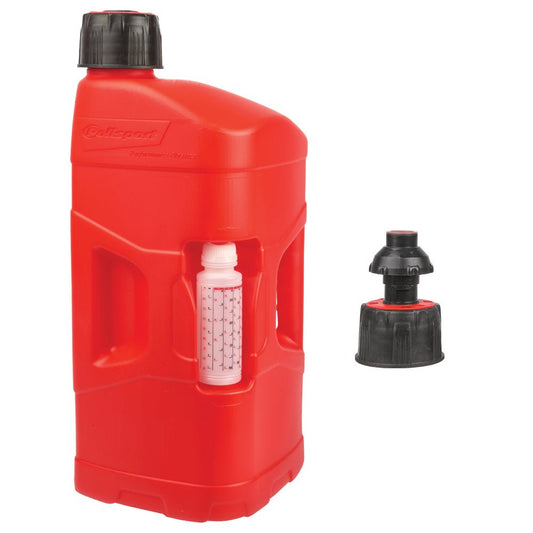 Polisport Plastics PRO-OCTANE FUEL CAN + QUICK FILL CAP 20L (250ML OIL MIXER) - Red - POLISPORT