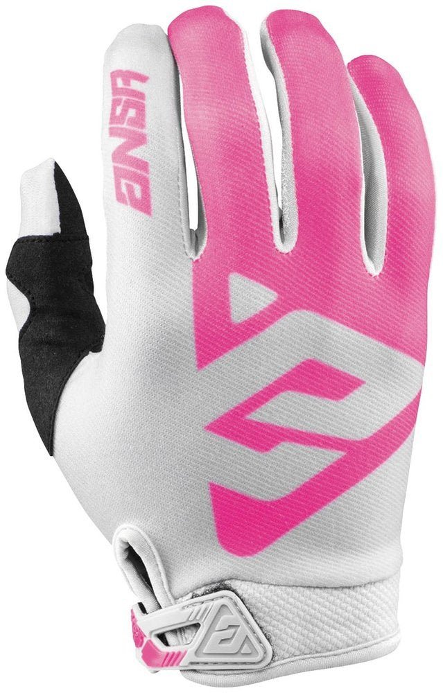 Answer Womens AR1 Gloves -Grey/Pink - Size S - PINK/GREY Size Small - Answer Racing