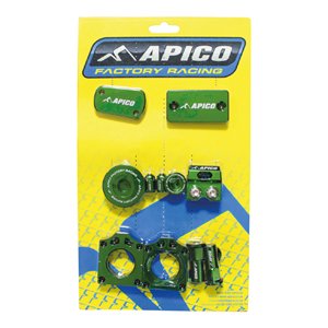 Apico Factory Bling Pack - Kawasaki KX250F 11-17 KX450F 09-17 - Green - Apico