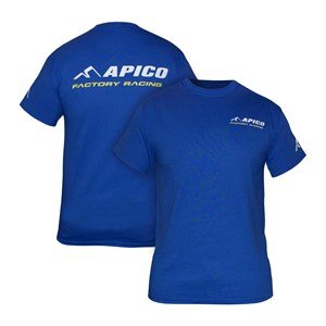 APICO TEAM CREW NECK TEE SHIRT BLUE/WHITE/YELLOW - To Enter a Default text in this section, - Apico