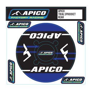 APICO TRIALS REAR SPROCKET STICKER 40T BLUE - DECAL 40T BU - Apico