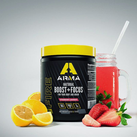 ARMA Fire: Motocross Nutrition - Natural Boost + Focus - Strawberry Lemonade - ARMA