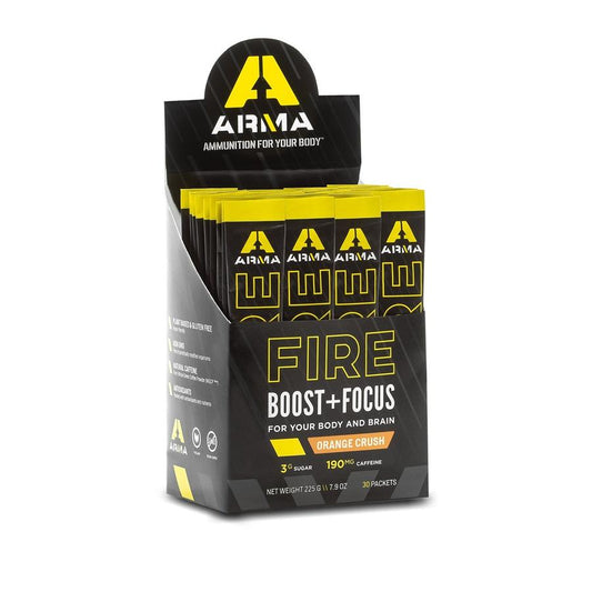 ARMA Fire: Natural Boost + Focus- Orange Crush - 30 Single Sachet Sticks - ARMA