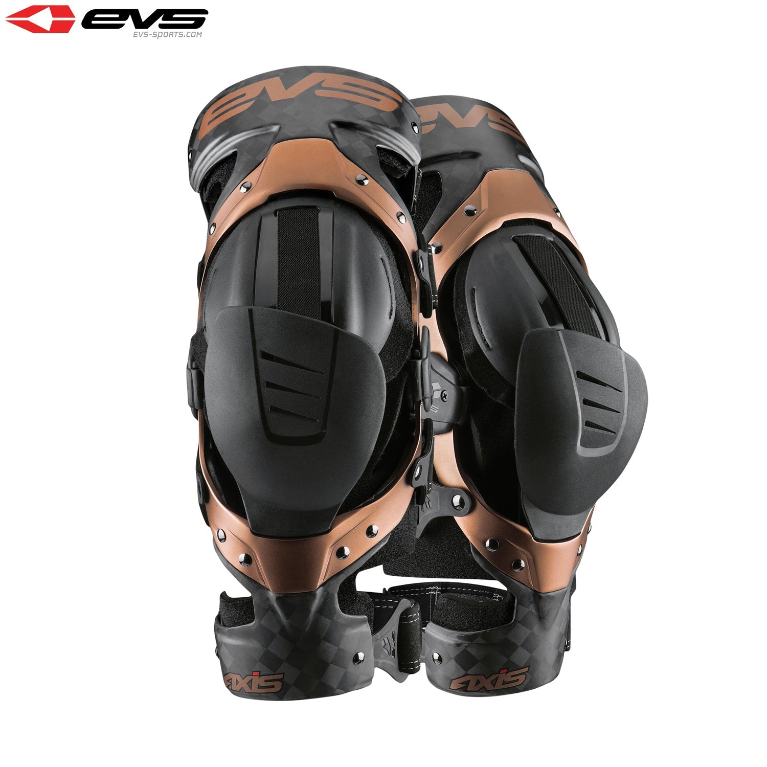 EVS Axis Pro Knee Brace - Pairs (Black/Copper) Small - Pair - S / Black/Copper - EVS