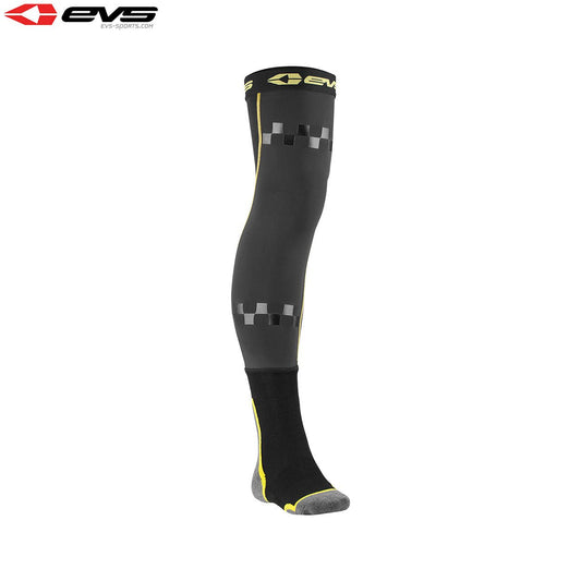 EVS TUG - Fusion Knee Brace Liner/Sock Combo Adult (Black/Hi-Viz Yellow) Pair Size Small/Medium - S/M