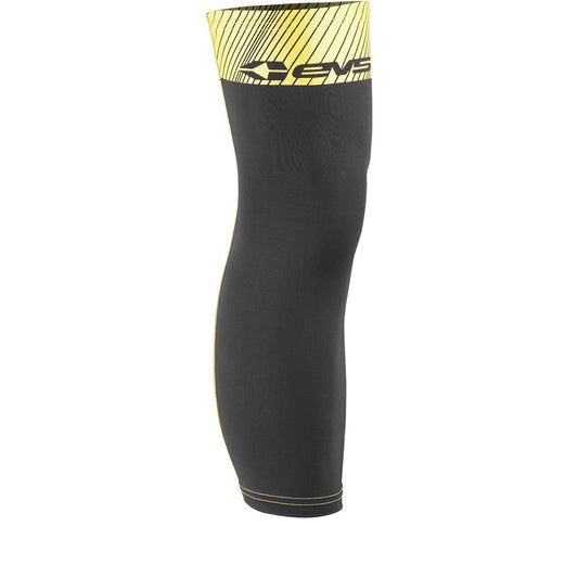 EVS TUG - Knee Brace Sleeves (Black/Hi-Viz Yellow Size Medium - M / Black/Hi-VizYellow - EVS