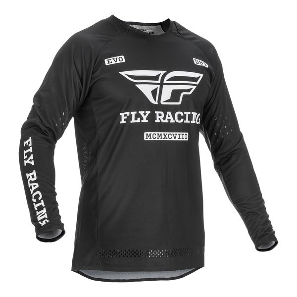 Fly 2022 Evolution DST Adult Jersey (Black/White) - Fly Racing