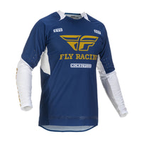 Fly 2022 Evolution DST Adult Jersey (Navy/White/Gold) Size Small - Fly Racing