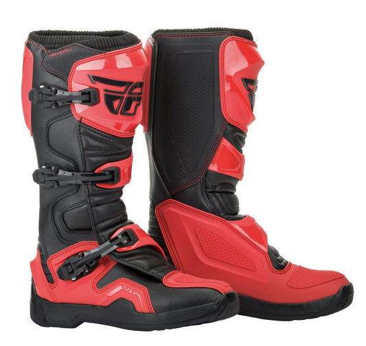 Fly Racing 2022 Maverik Youth Boot (Red/Black) Sizes Uk 13-5 - Fly Racing