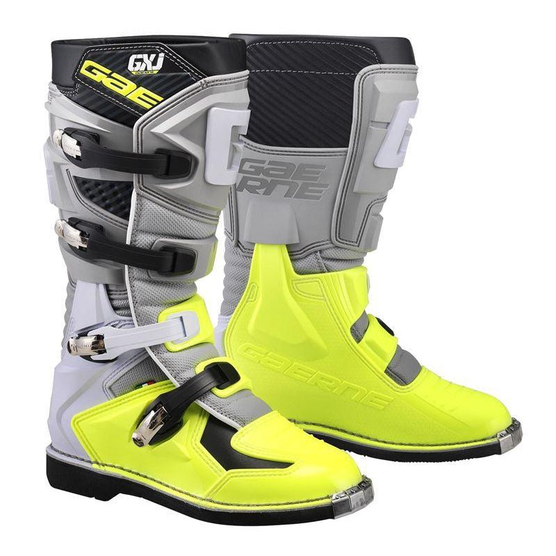 Gaerne GX-J Grey/Yellow Flo Kids MX Boots - Gaerne