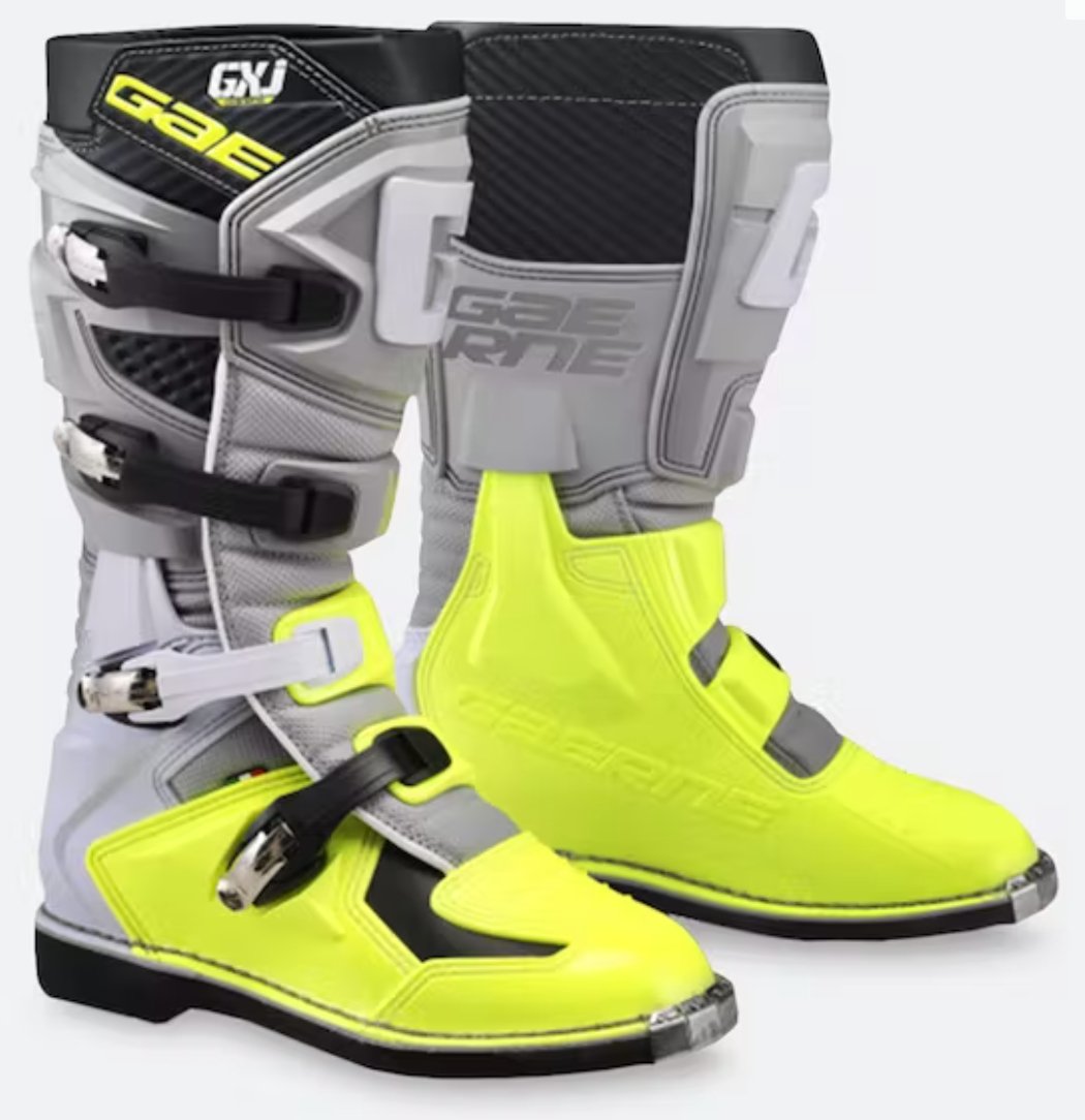 Gaerne GX-J Kids MX Boots Fluo Yellow-Grey - Size 40 - Gaerne
