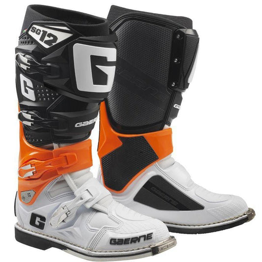 Gaerne SG12 Orange/Black/White MX Boots - Gaerne