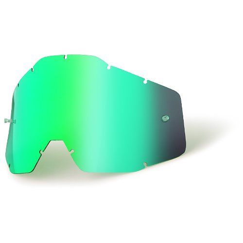 Goggle Shop 100% Mirror Tear off Lens Green - Goggle Shop