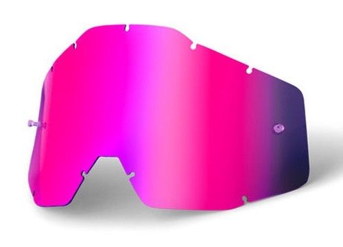 Goggle Shop 100% Mirror Tear off Lens Mirror Pink - Goggle Shop
