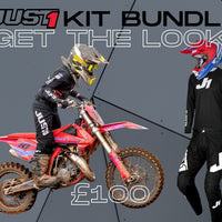 Just 1 Youth Bundle - Youth Motocross Kit - Black - Including Helmet - Just1