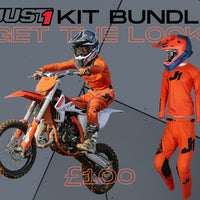Just 1 Youth Bundle - Youth Motocross Kit - Orange Including Helmet - Just1