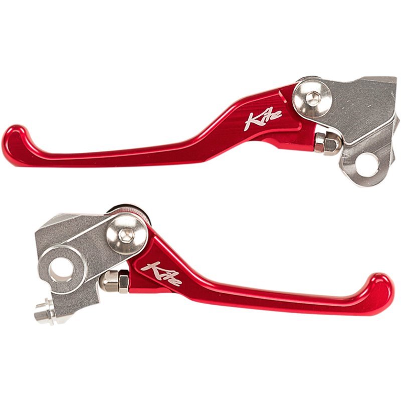 Kite Clutch And Brake Unbreakable Levers - Honda CR250 (2007-22) / CRF450 (2007-20) - Red - Kite Parts