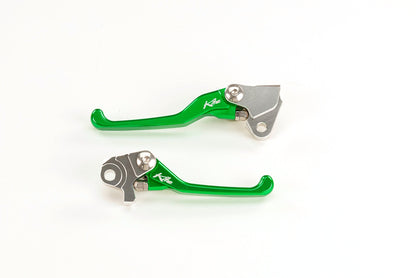 Kite Clutch And Brake Unbreakable Levers - Yamaha YZ / Kawasaki KXF - Green - Kite Parts