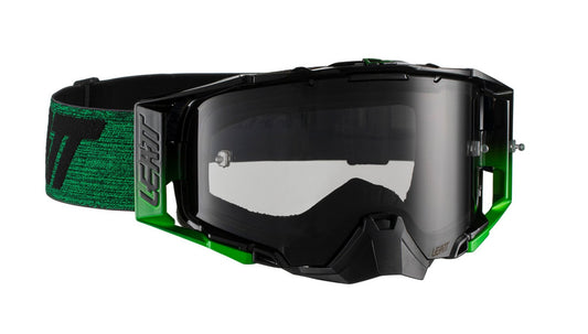 Leatt Velocity 6.5 Motocross Goggles - Black/Green - Smoke Lens - Leatt