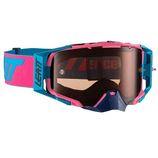 Leatt Velocity 6.5 Motocross Goggles - Pink/Cyan - Rose UC Lens - Leatt