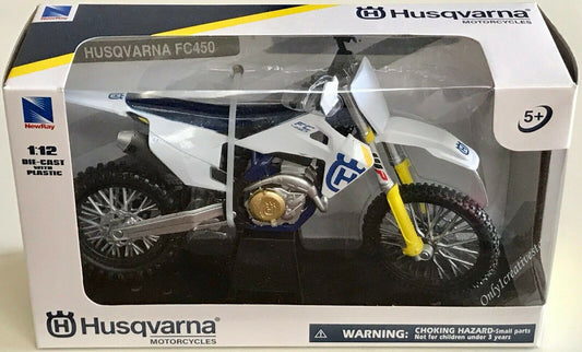 New Ray Toys 1:12 Husqvarna FC 450 Toy Model Motocross - New Ray Toys