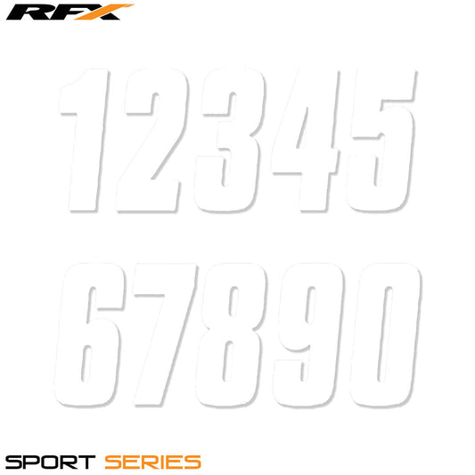RFX 6 Thin Number Pack (White) 20pcs Number - White - RFX