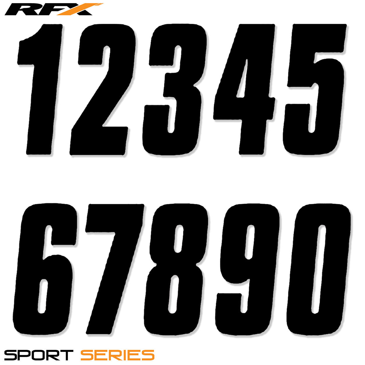 RFX 8 Thin Number Pack (Black) 20pcs Number - Black - RFX