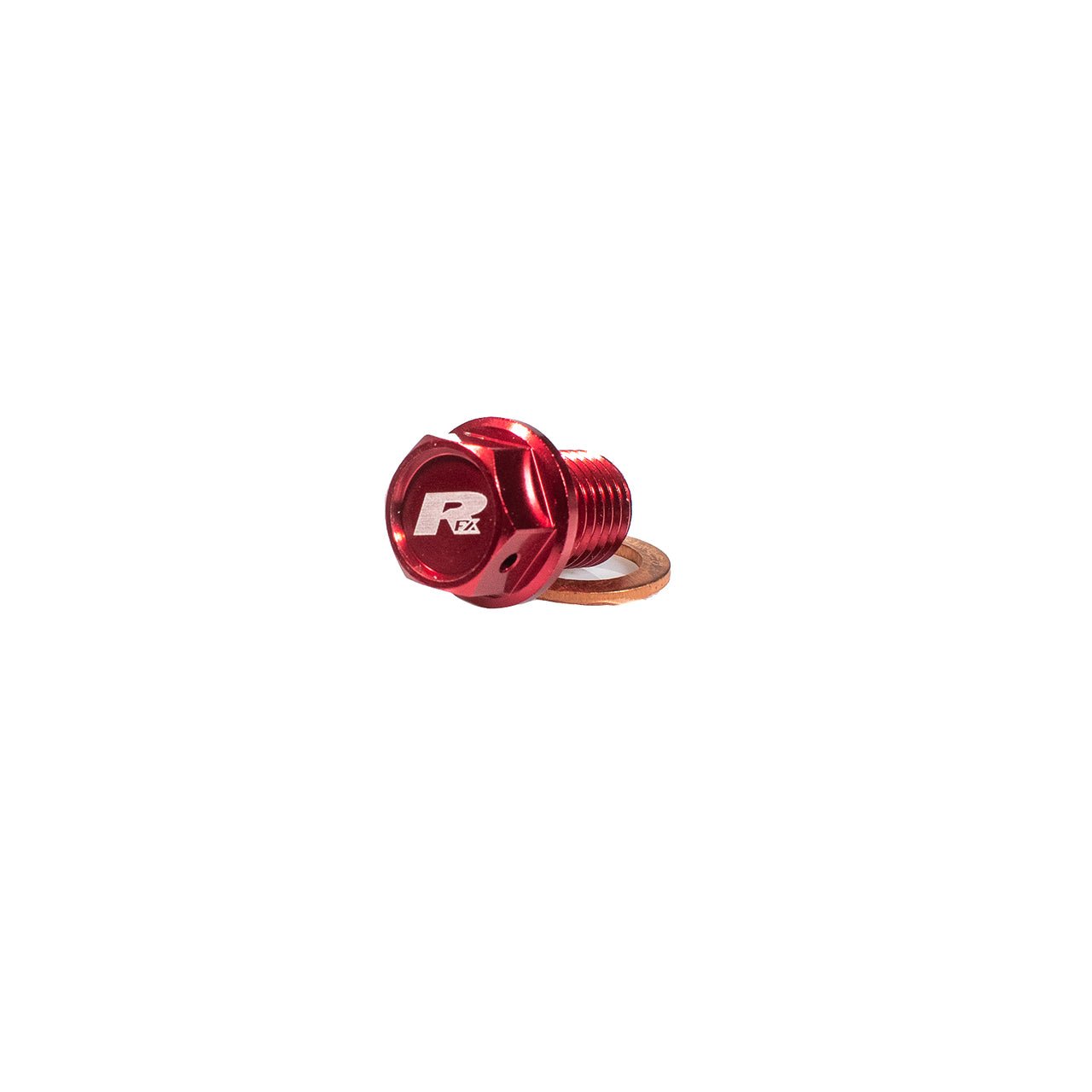 RFX Magnetic Drain Bolt (Red) [M12x15mm x 1.25] Honda CR85 03-07 CR125/250 02-07 Yamaha YZ250 97-22 - Red - RFX