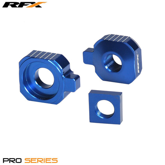 RFX Pro 2 Rear Axle Adjuster Blocks (Blue) Husqvarna TC85 14-22 - Blue - RFX