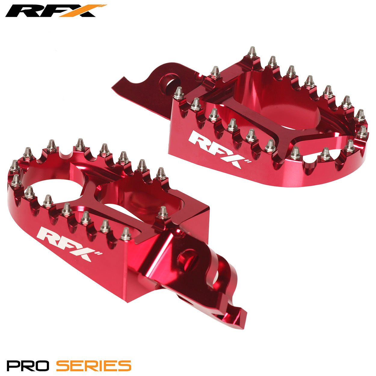 RFX Pro Footrests (Red) Honda CRF250/450 02-23 CRF150 07-22 CR125/250 02-07 - Red - RFX