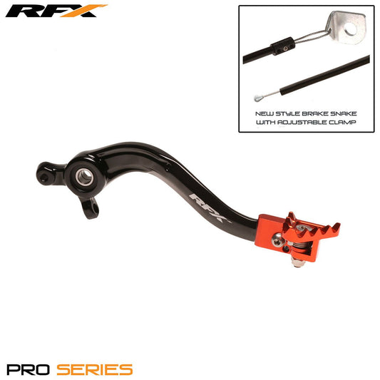 RFX Pro FT Rear Brake Lever (Black/Orange) KTM SX125/150 17-22 SXF250/350/450 17-22 - Orange - RFX