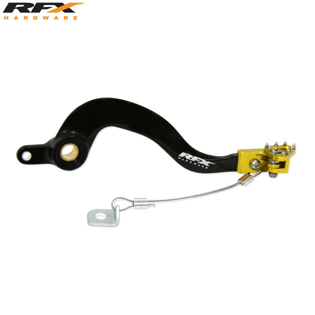 RFX Pro FT Rear Brake Lever (Black/Yellow) Suzuki RMZ250 07-11 - Yellow - RFX