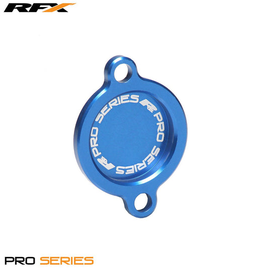 RFX Pro Oil Filter Cover (Blue) Husqvarna FE/FC250 14-22 FE/FC350 14-22 FC450 16-22 - Blue - RFX