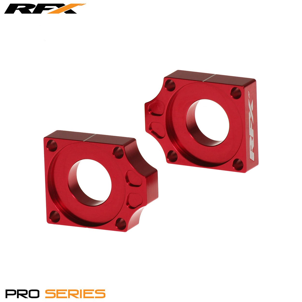 RFX Pro Rear Axle Adjuster Blocks (Red) Honda CRF150 07-22 - Red - RFX
