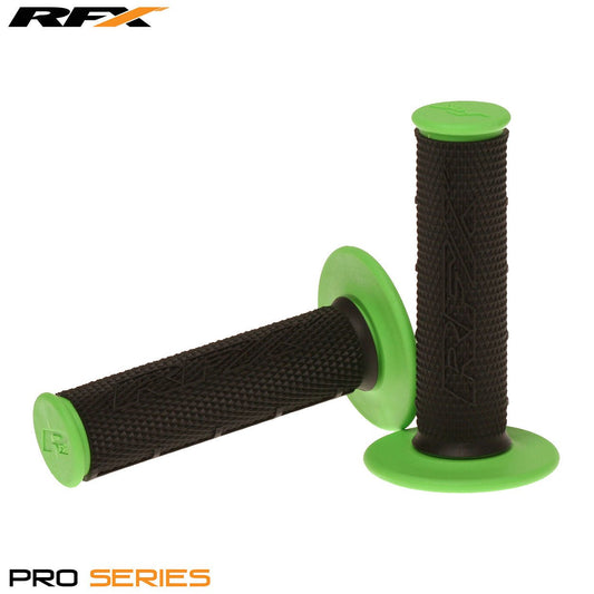 RFX Pro Series Dual Compound Grips Black Centre (Black/Green) Pair - Green - RFX
