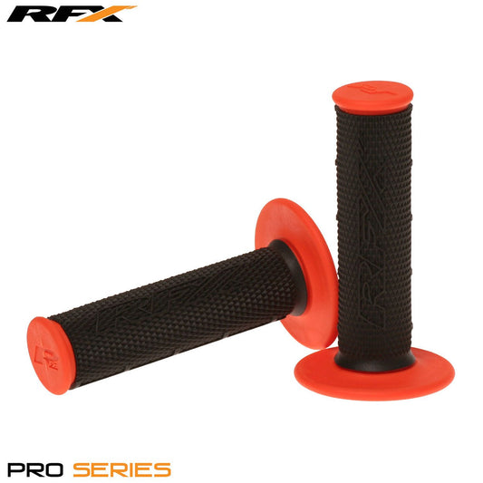 RFX Pro Series Dual Compound Grips Black Centre (Black/Orange) Pair - Orange - RFX