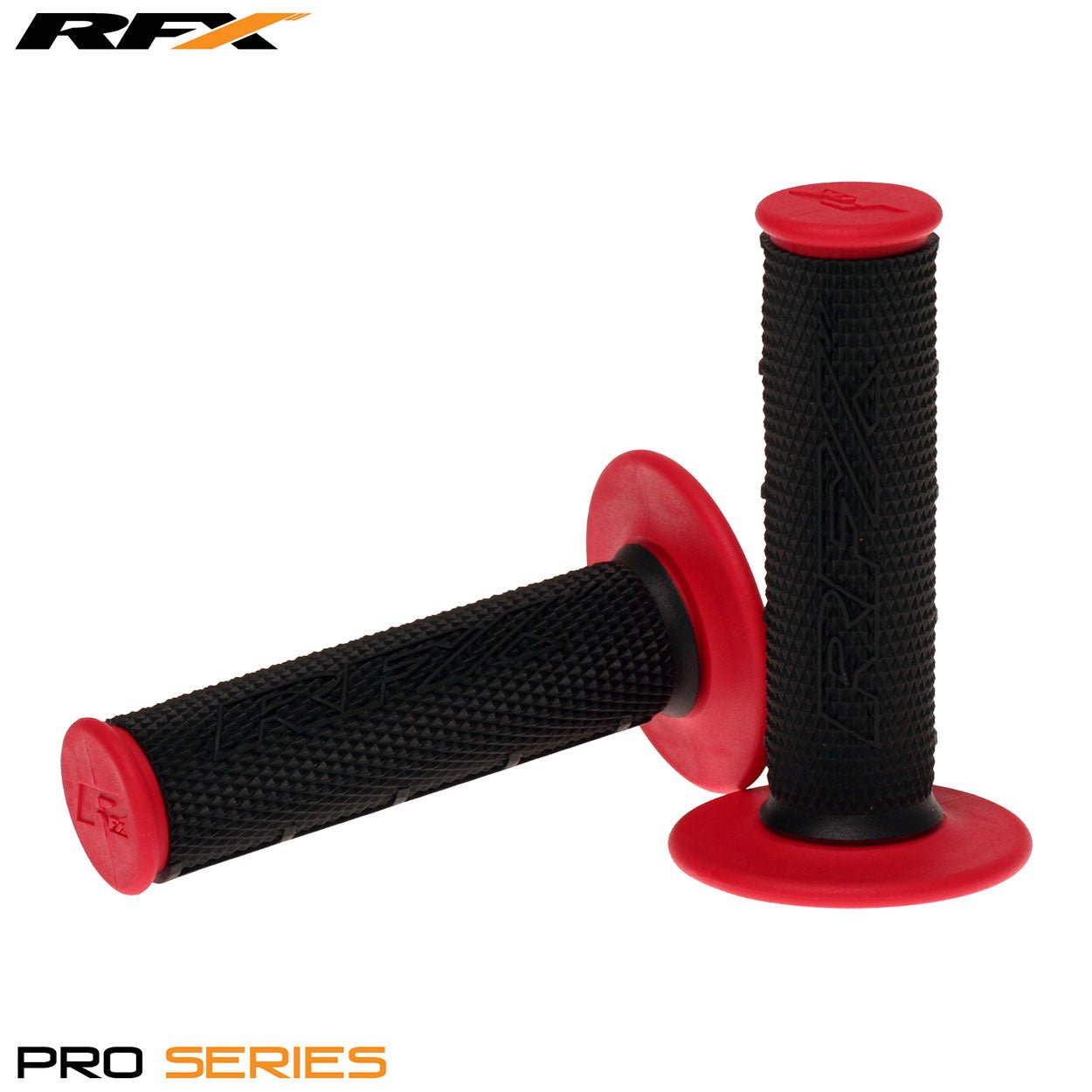 RFX Pro Series Dual Compound Grips Black Centre (Black/Red) Pair - Red - RFX