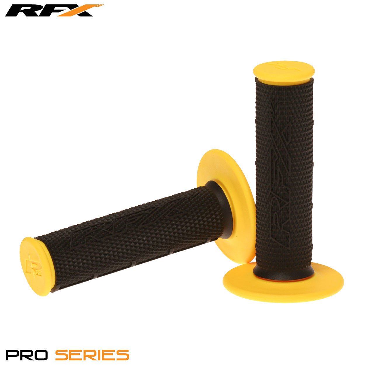RFX Pro Series Dual Compound Grips Black Centre (Black/Yellow) Pair - Yellow - RFX