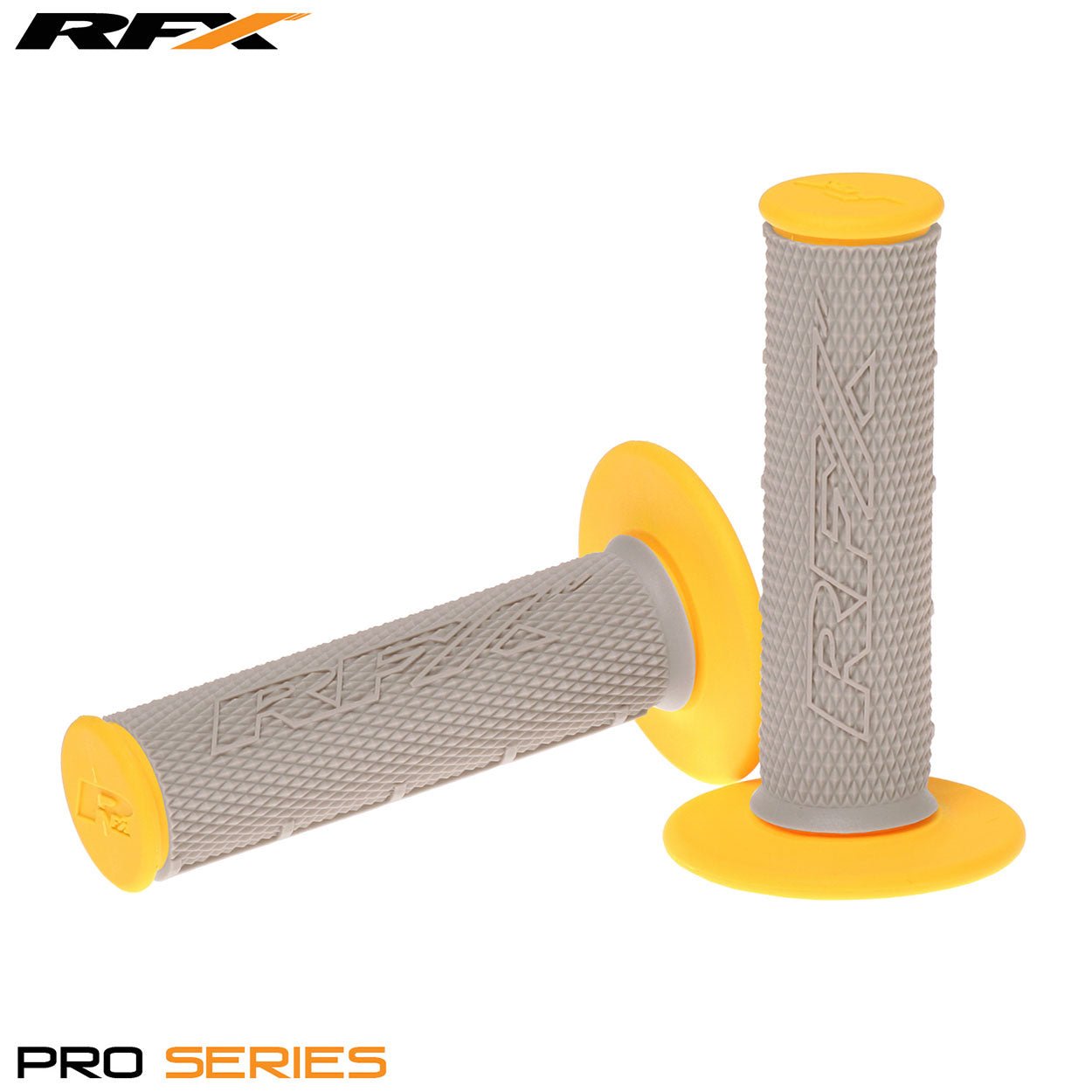 RFX Pro Series Dual Compound Grips Grey Centre (Grey/Yellow) Pair - Yellow - RFX