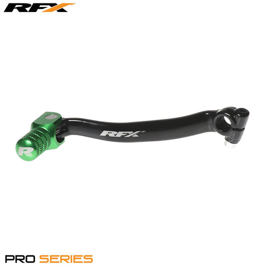 RFX Pro Series Flex+ Gear Lever (Hard Anodised Black/Green) Kawasaki KXF250 09-23 - Green - RFX