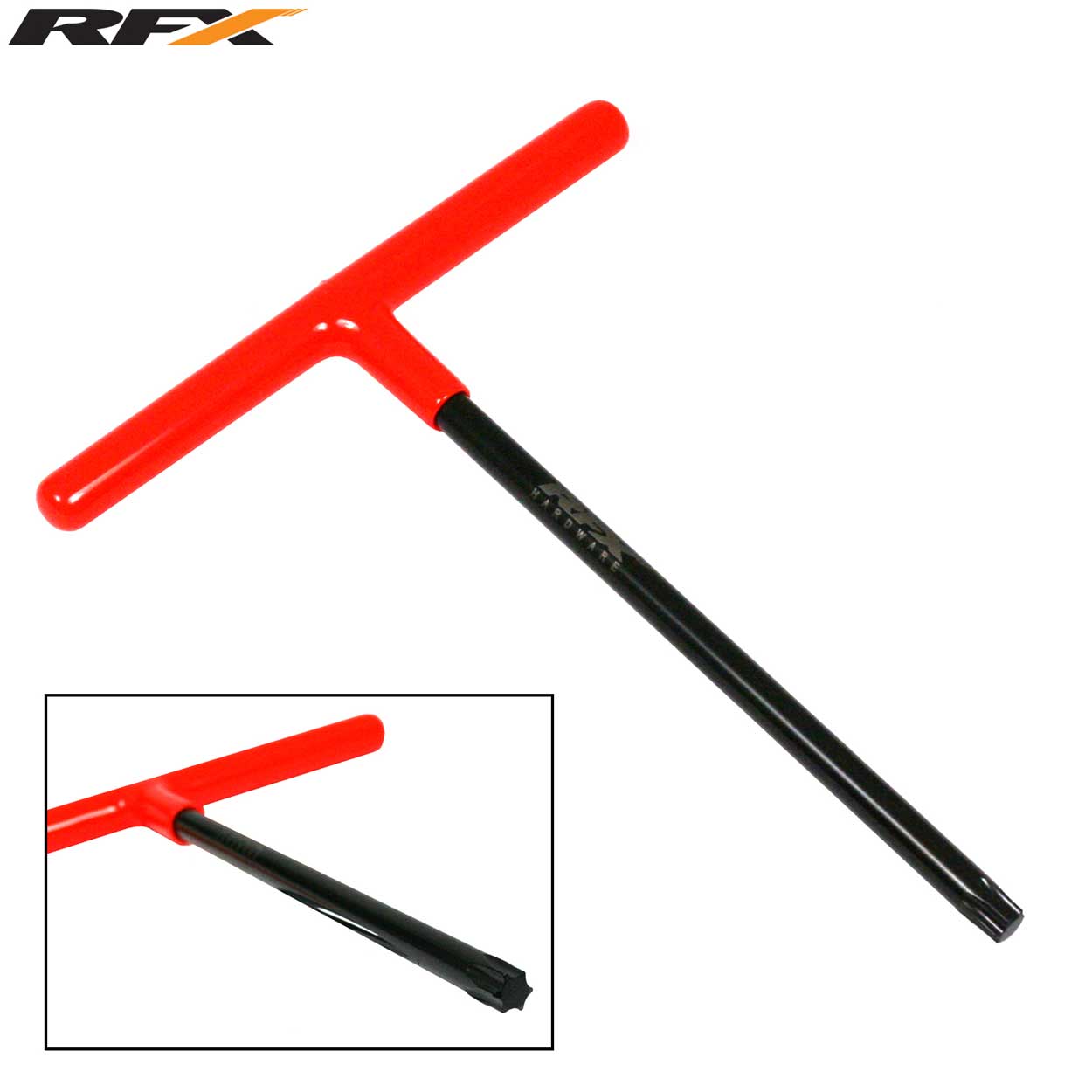 RFX Pro T-Bar (Black/Orange) Standard Reach with Rubber Handle KTM T45 Torx head - Black - RFX