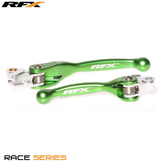 RFX Race Forged Flexible Lever Set (Green) Yam YZ125/250 08-14 YZF250 07-08 YZF450 08 KXF250 13-20 - Green - RFX