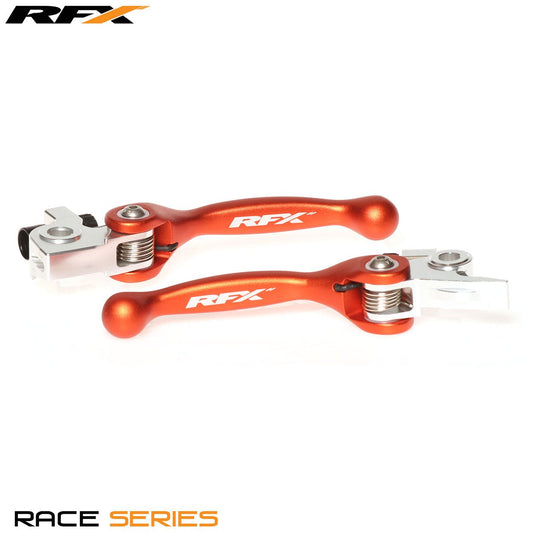 RFX Race Forged Flexible Lever Set (Orange) KTM SX/EXC 125/150 16-22 SX/SXF/EXC 250-500 14-22 - Orange - RFX