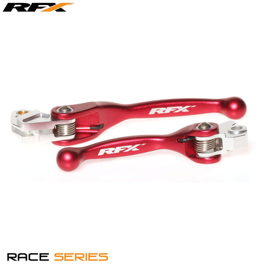 RFX Race Forged Flexible Lever Set (Red) Kaw KX65/85/100 00-23 KX125/250 00-08 RMZ250/450 07-23 - Red - RFX