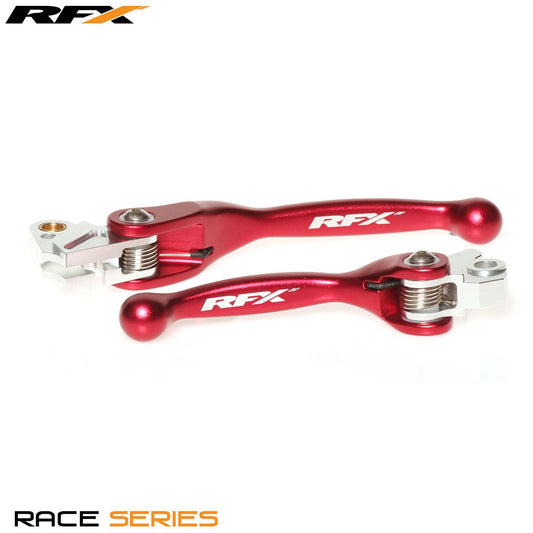 RFX Race Forged Flexible Lever Set (Red) Kawasaki KXF250/450 04-12 Yamaha YZ125/250 01-07 YZF250 01 - Red - RFX