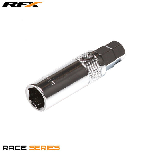 RFX Race Series Deep Type Plug Spanner (Silver) Size 10mm Thread / 14mm AF (KTM/Hon New 4T) - Silver - RFX
