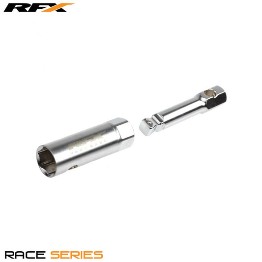 RFX Race Series Deep Type Plug Spanner (Silver) Size 10mm Thread / 16mm AF (NGK C Type) - Silver - RFX